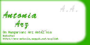 antonia arz business card
